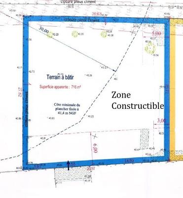 Terrain - 716 m²