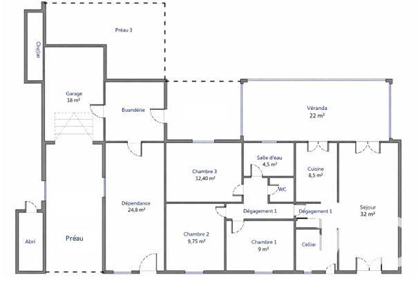Maison - 92 m² - 4 pièces