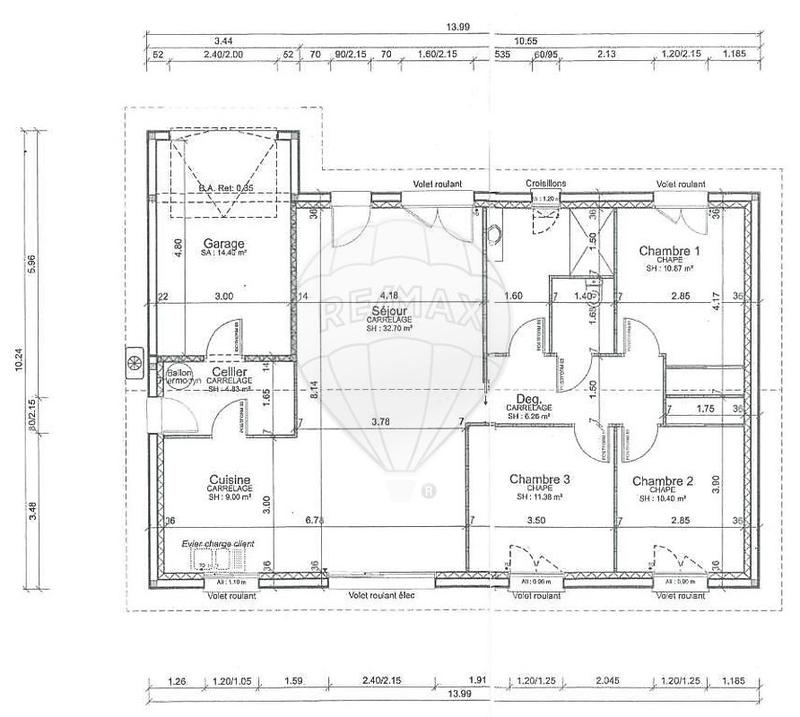 Maison - 95 m² - 4 pièces
