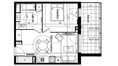 Appartement - 41 m² - 2 pièces