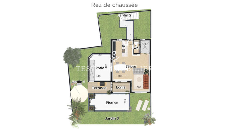 Appartement - 93 m² - 3 pièces