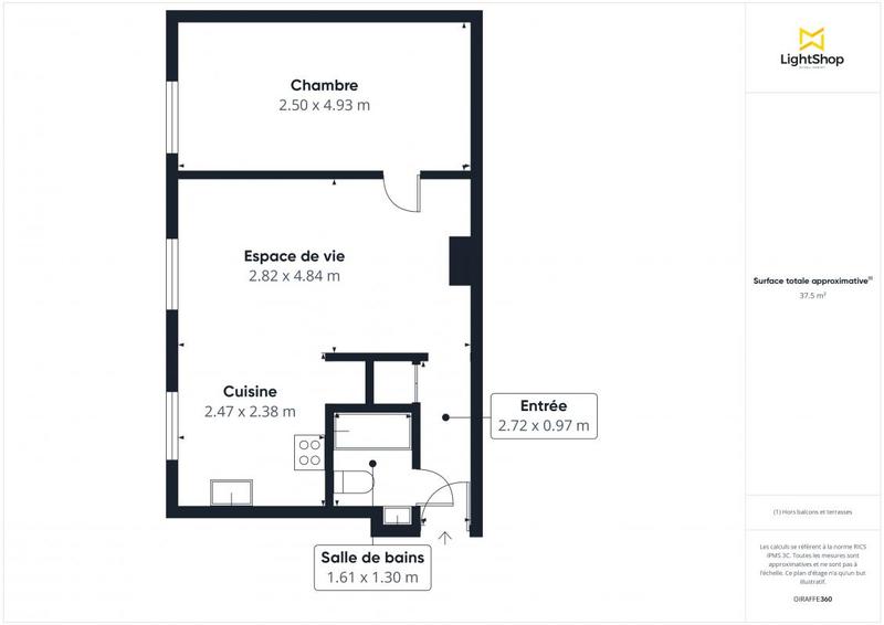 Appartement - 38 m² - 2 pièces