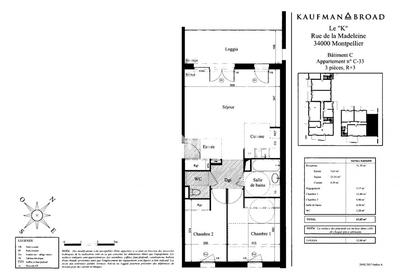 Appartement - 70 m² - 3 pièces