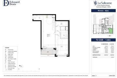 Appartement - 53 m² - 2 pièces