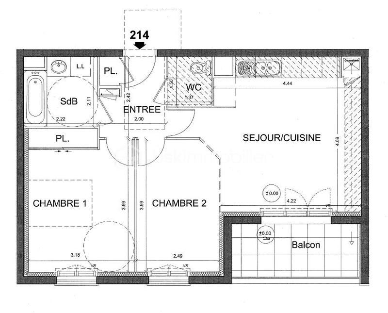 Appartement - 55 m² - 3 pièces
