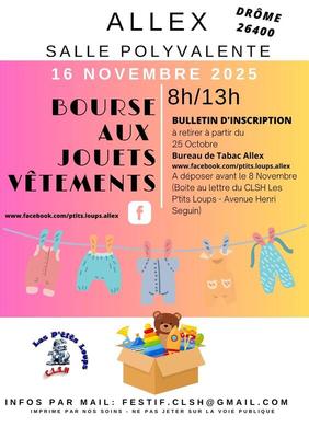 Bourse aux jouets et vêtements
