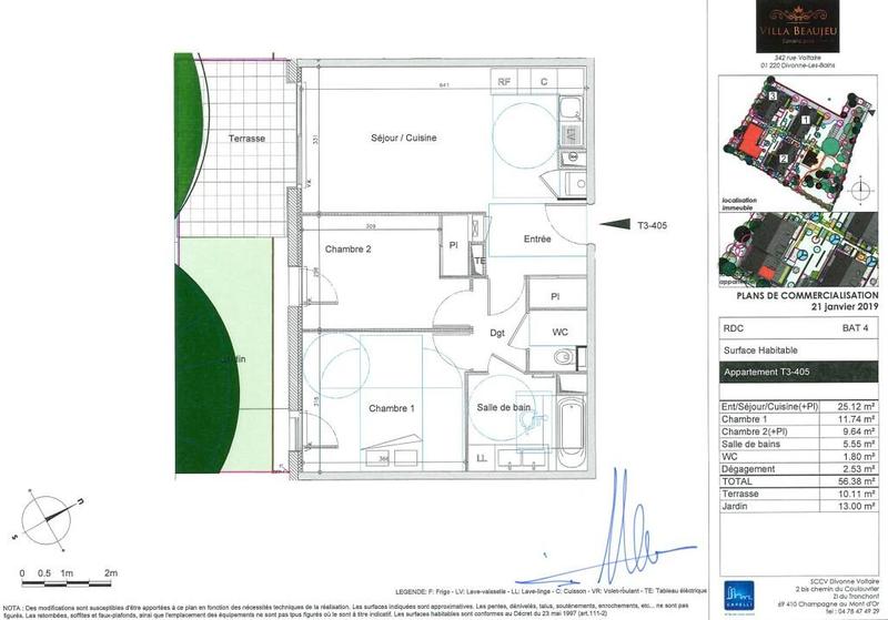 Appartement - 56 m² - 3 pièces