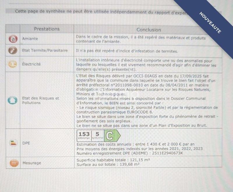 Maison - 121 m² - 4 pièces