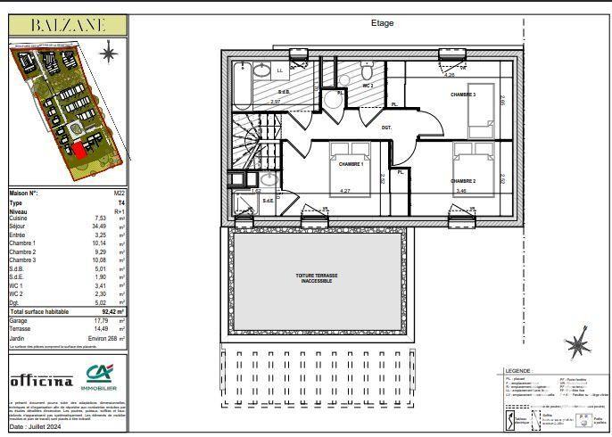 Maison - 92 m² - 4 pièces