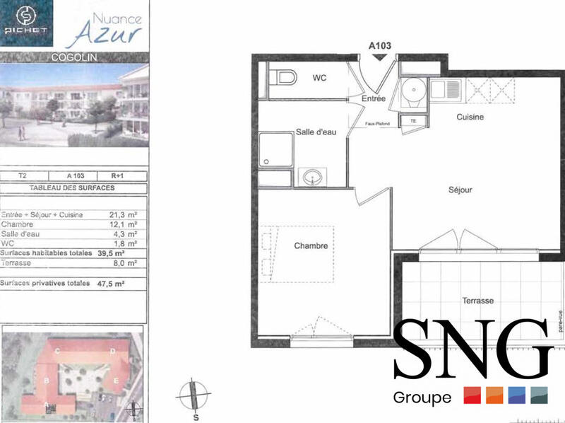 Appartement - 40 m² - 2 pièces