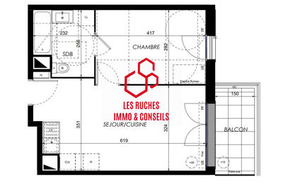 Appartement - 38 m² - 2 pièces
