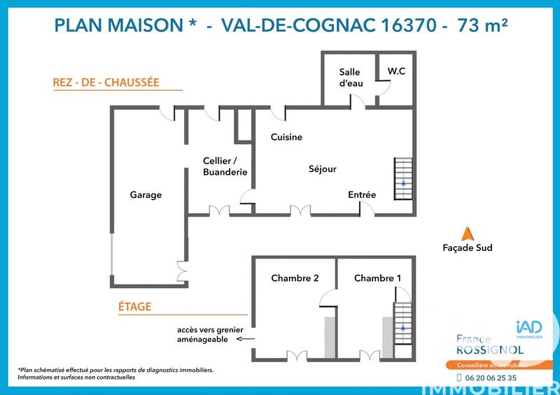 Maison - 72 m² - 3 pièces