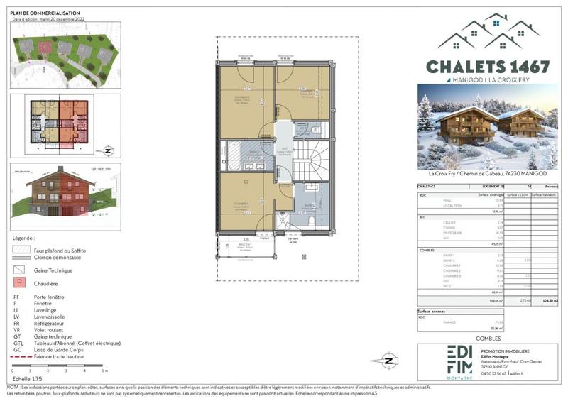 Châlet - 109 m² - 4 pièces