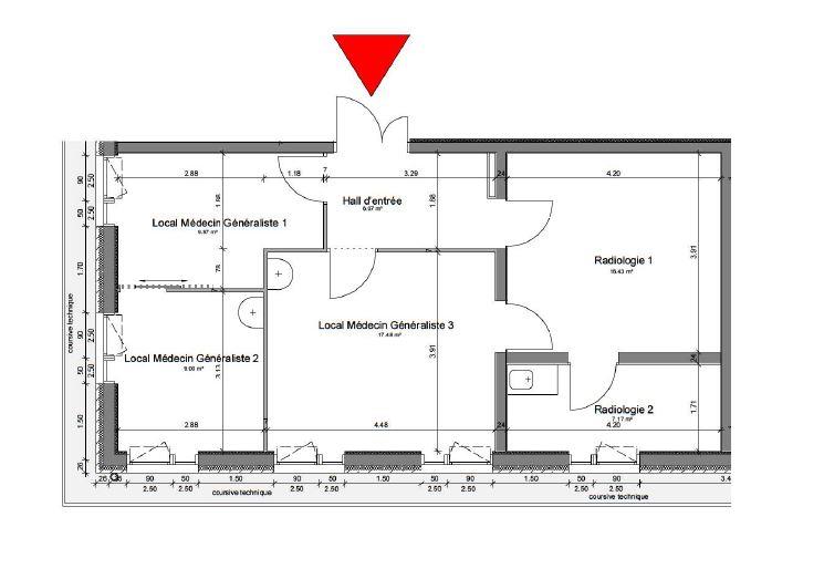 Bureau - 34 m² - 2 pièces