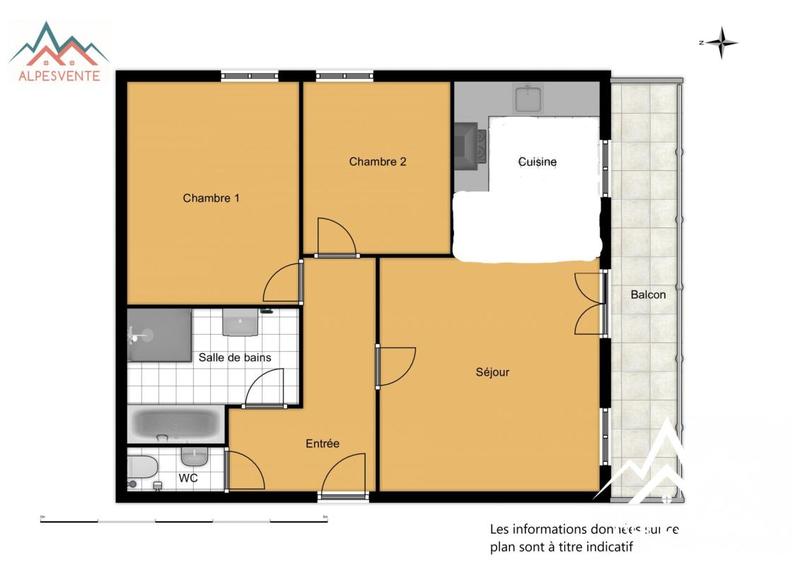 Appartement - 57 m² - 3 pièces