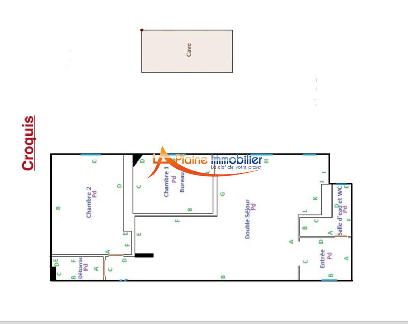 Appartement - 60 m² - 3 pièces