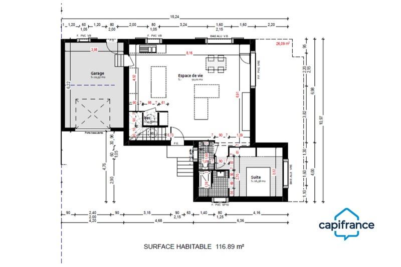 Maison - 117 m² - 5 pièces