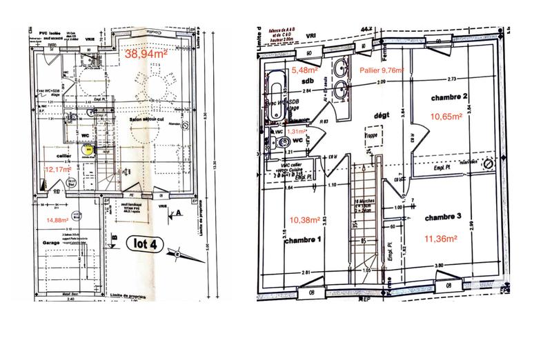 Maison de ville - 105 m² - 4 pièces