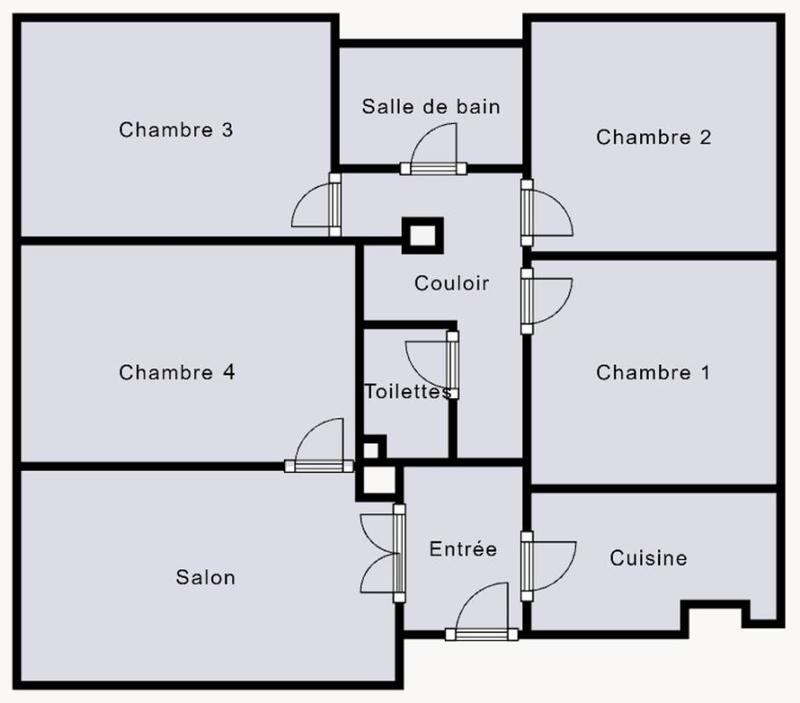 Chambre - 22 m² - 5 pièces