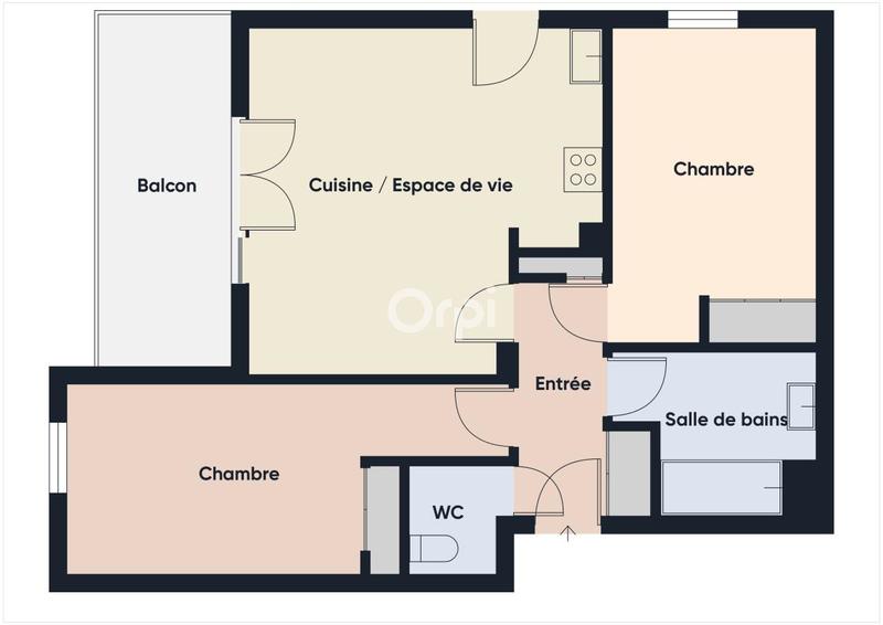 Appartement - 60 m² - 3 pièces