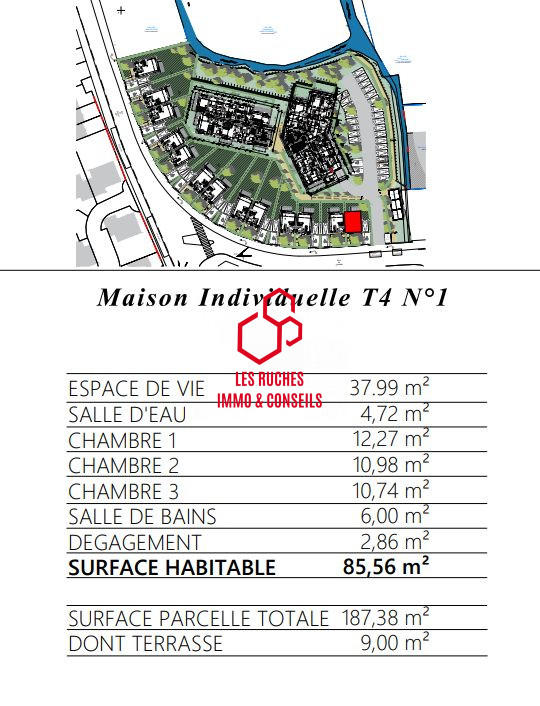 Maison - 86 m² - 4 pièces