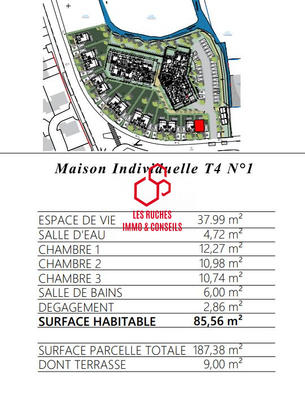 Maison - 86 m² - 4 pièces
