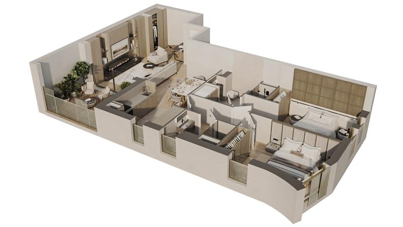 Appartement - 77 m² - 3 pièces