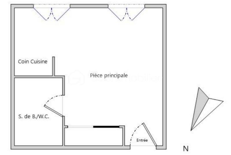 Studio - 20 m² - 1 pièce