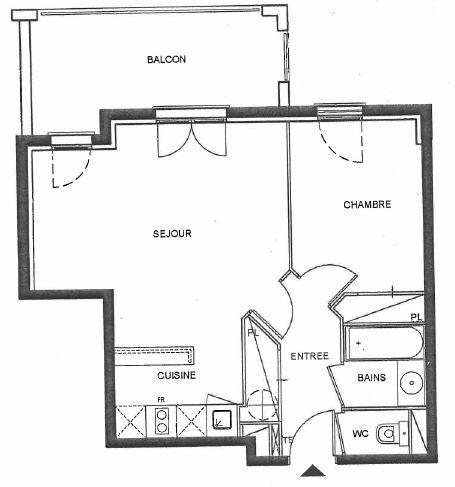 Appartement - 42 m² - 2 pièces