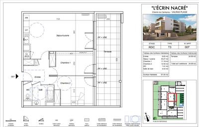 Appartement - 67 m² - 3 pièces