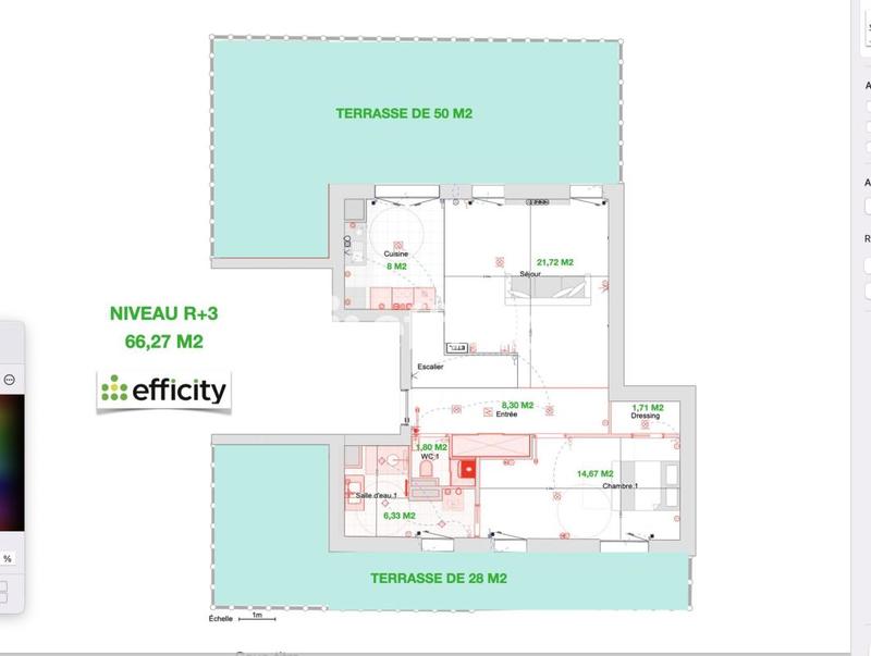 Appartement - 98 m² - 6 pièces