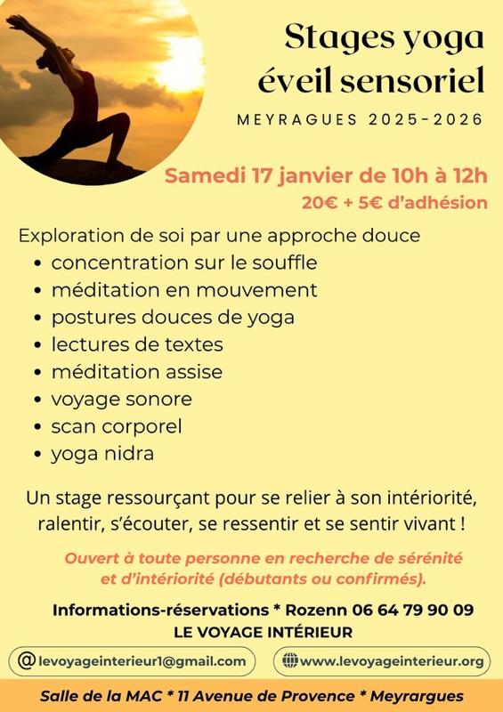 Stage Yoga * Éveil Sensoriel