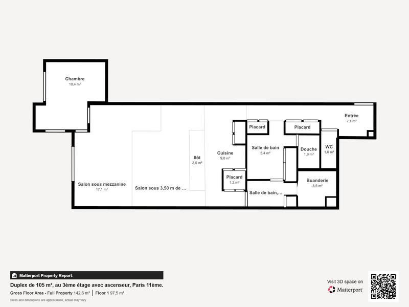 Loft - 102 m² - 4 pièces