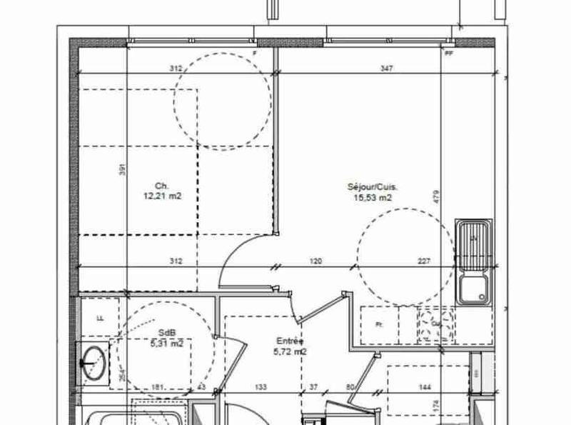 Appartement - 41 m² - 2 pièces