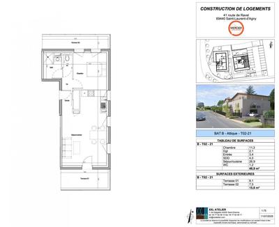Appartement - 48 m² - 2 pièces