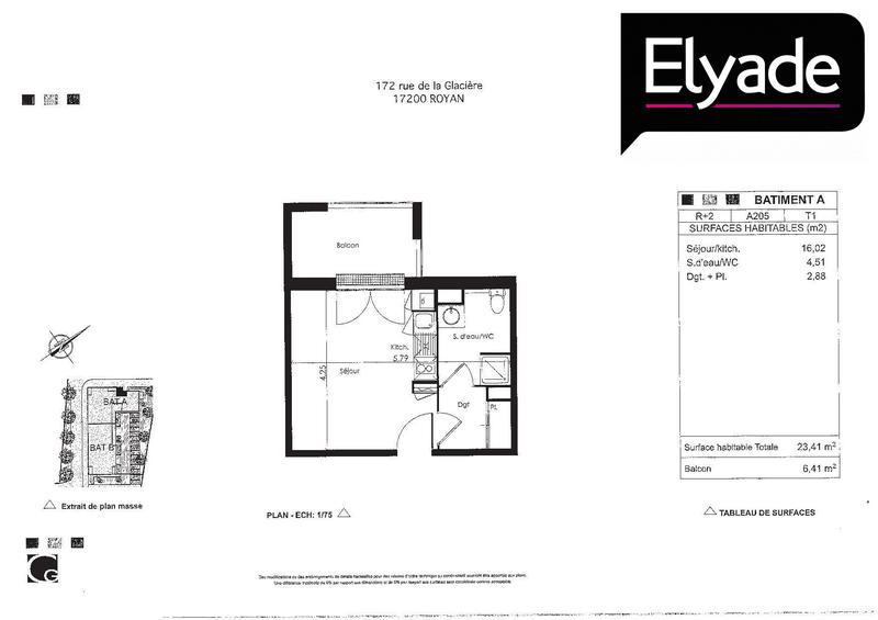 Appartement - 23 m² - 1 pièce