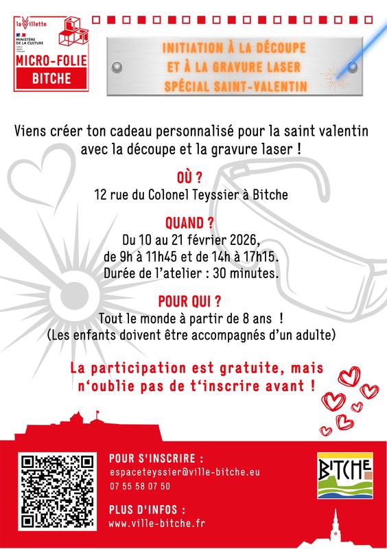 Initiation à la découpe et à la gravure laser Spécial Saint-Valentin