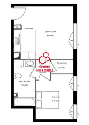 Appartement - 42 m² - 2 pièces