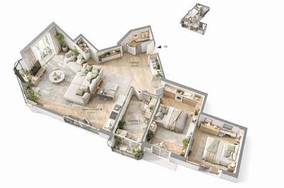 Appartement - 73 m² - 3 pièces