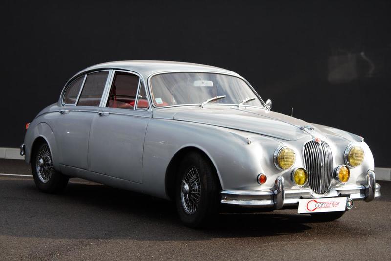Jaguar Mk II 3.4 Overdrive Gris Argent Cuir Rouge Historique Complet
