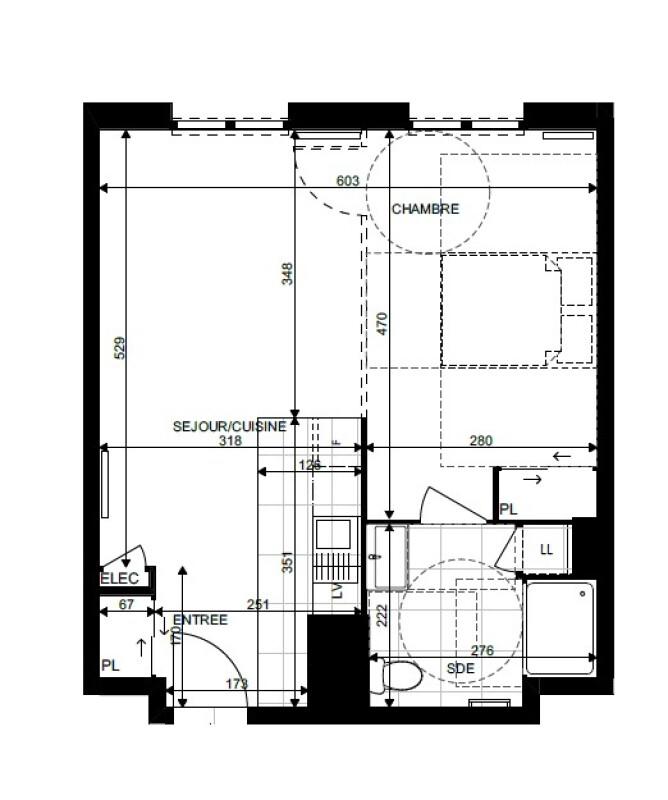 Appartement - 39 m² - 1 pièce