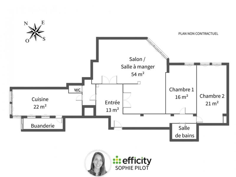 Appartement bourgeois - 148 m² - 3 pièces