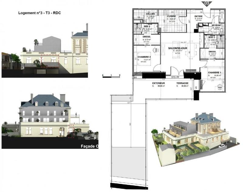 Appartement - 83 m² - 3 pièces