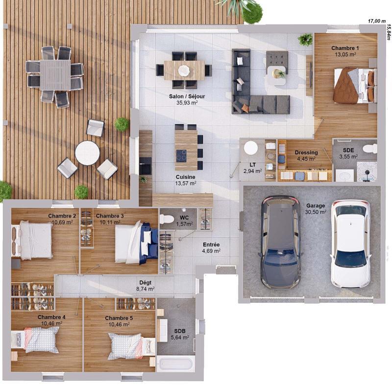 Maison - 136 m² - 7 pièces