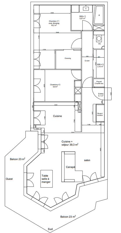 Appartement - 84 m² - 4 pièces