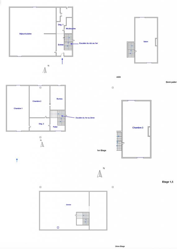 Maison de ville - 135 m² - 6 pièces