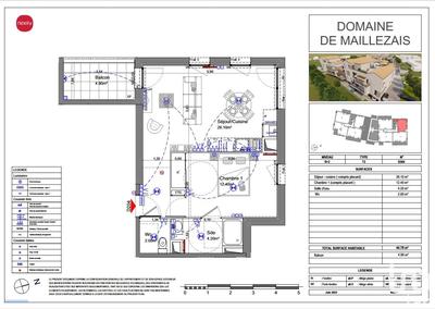Appartement - 45 m² - 2 pièces