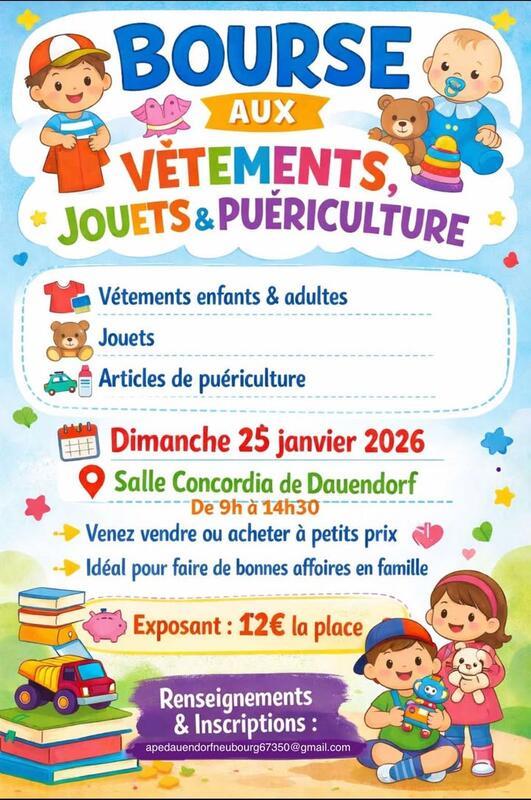 Bourse aux vêtements, jouets, puériculture