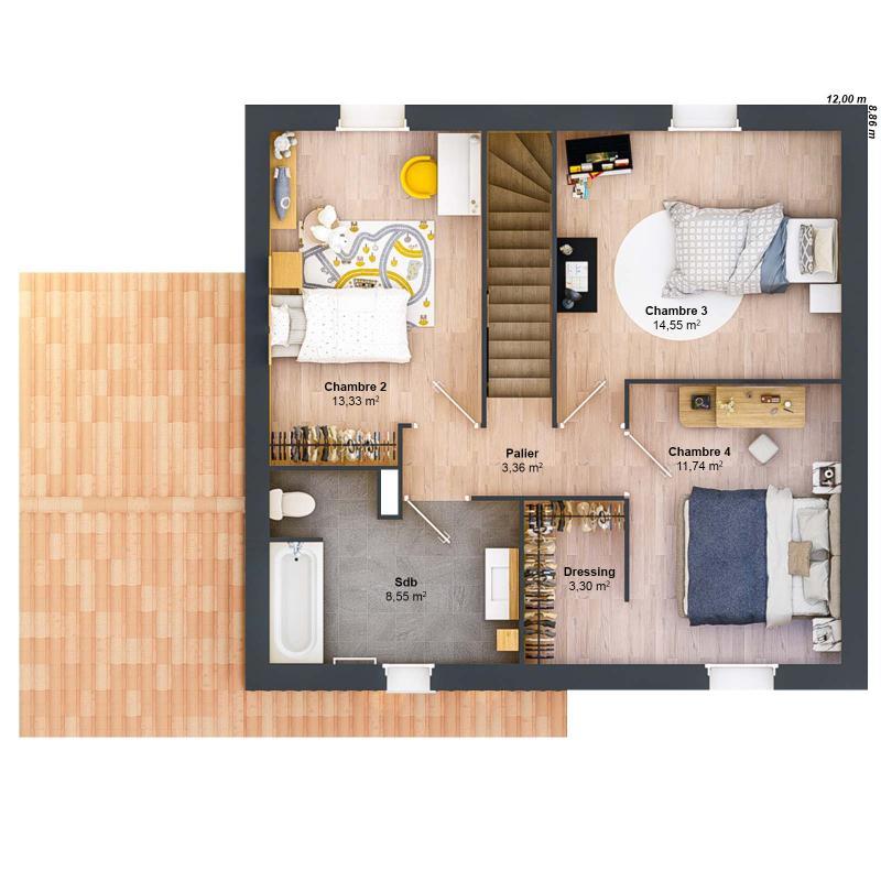 Maison - 113 m² - 6 pièces