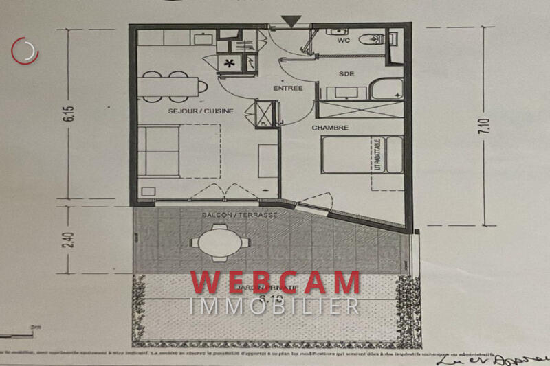 Appartement - 35 m² - 2 pièces